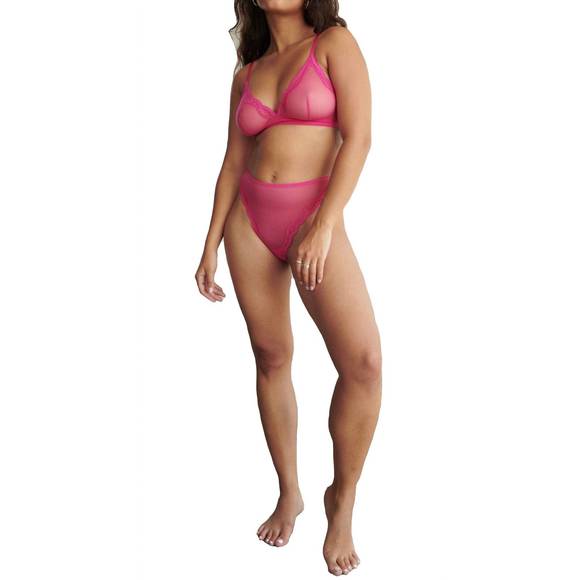 NEW BLUSH LINGERIE lotus bralette bra in hot pink - Picture 1 of 1
